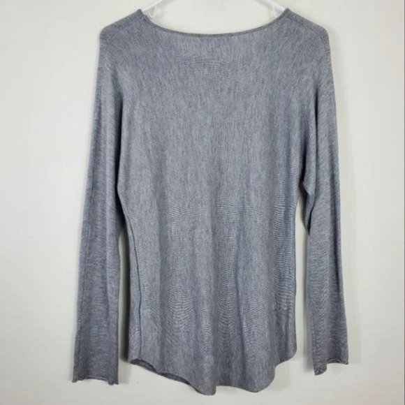 Rachel Zoe Gray Bling Elephant Long Sleeve Womens Size S Cashmere Blend - Picture 2 of 3